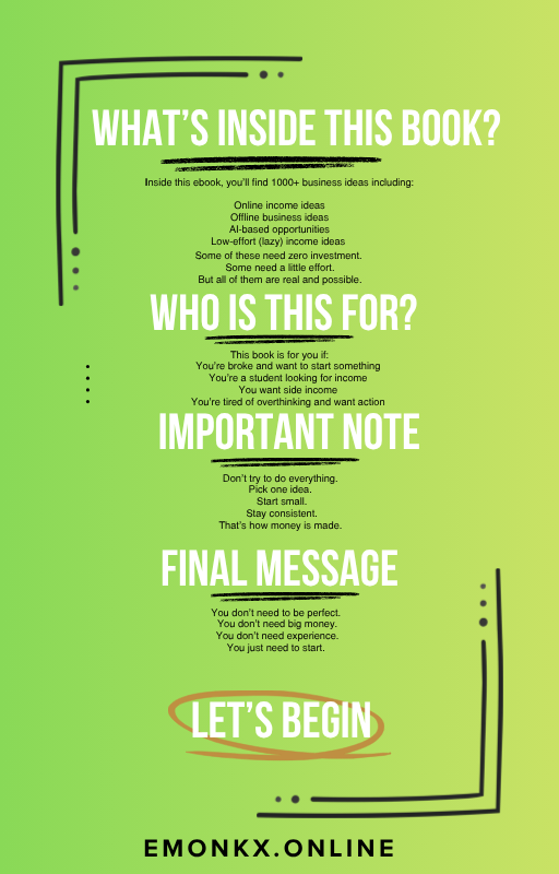 1000+ Proven Money Ideas – Start Earning Today With $0 (No Skills Needed)